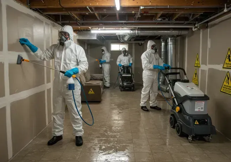 Basement Moisture Removal and Structural Drying process in Lincoln County, TN